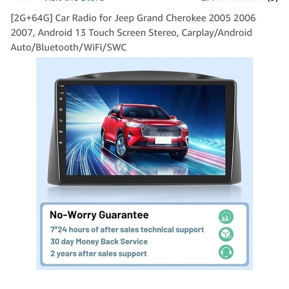 Car Radio for Jeep Grand Cherokee 2005 2006 2007, Android 13 Touch Screen - Picture 3 of 13